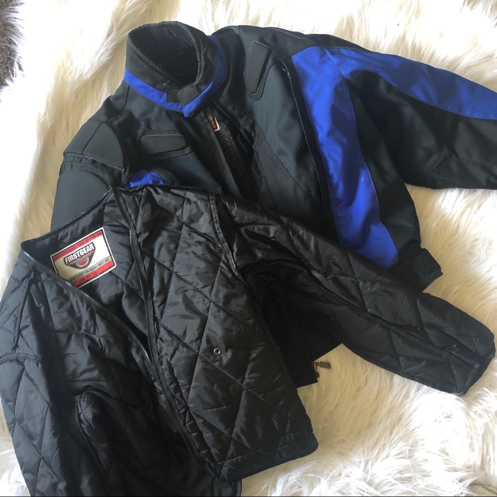 EUC First Gear Motorcycle Jacket and Liner Size L
